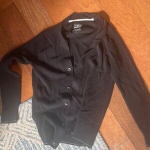 Men's Black Cardigan Sweater